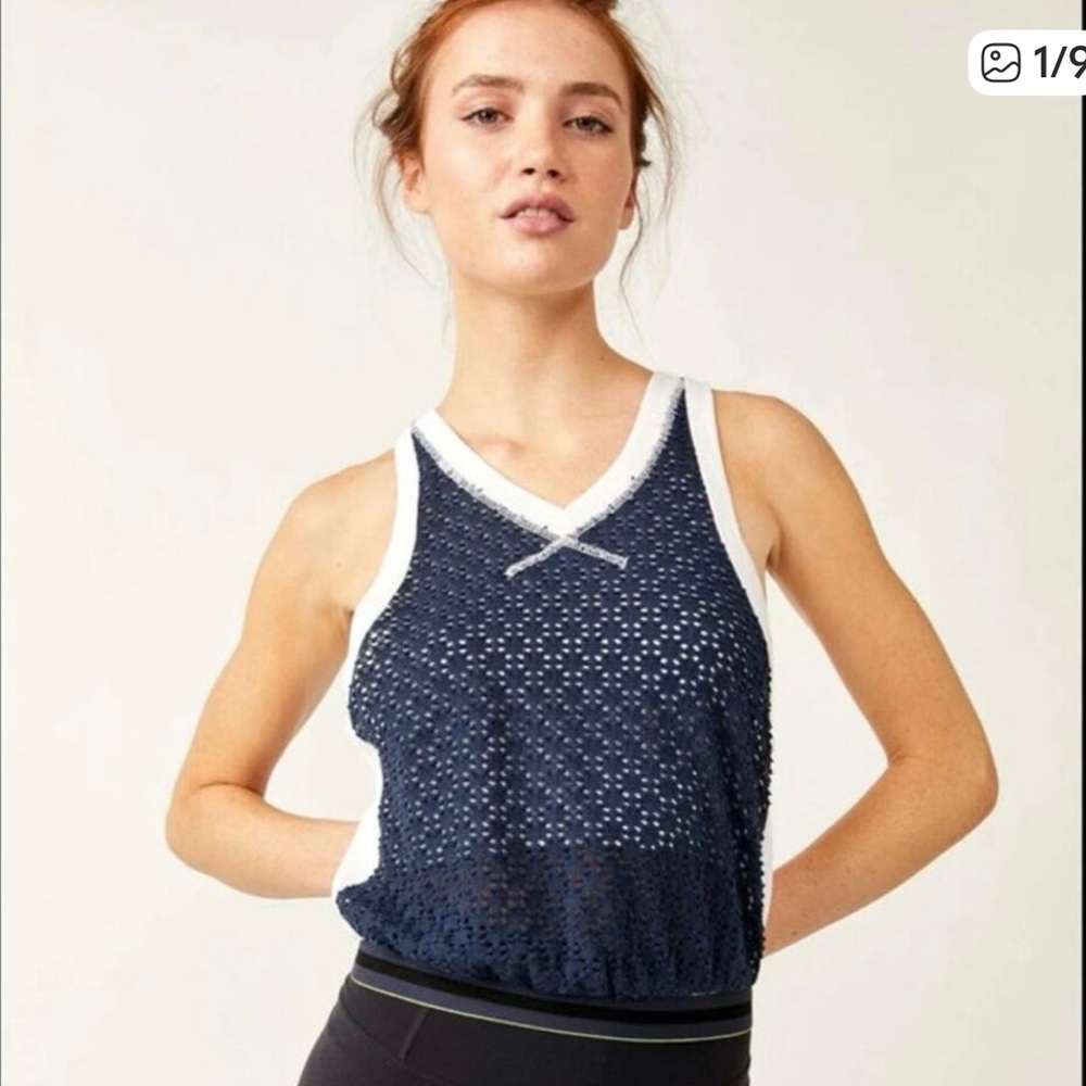 Free People FP Movement ‘Slam Dunk’ Tank Top. Navy